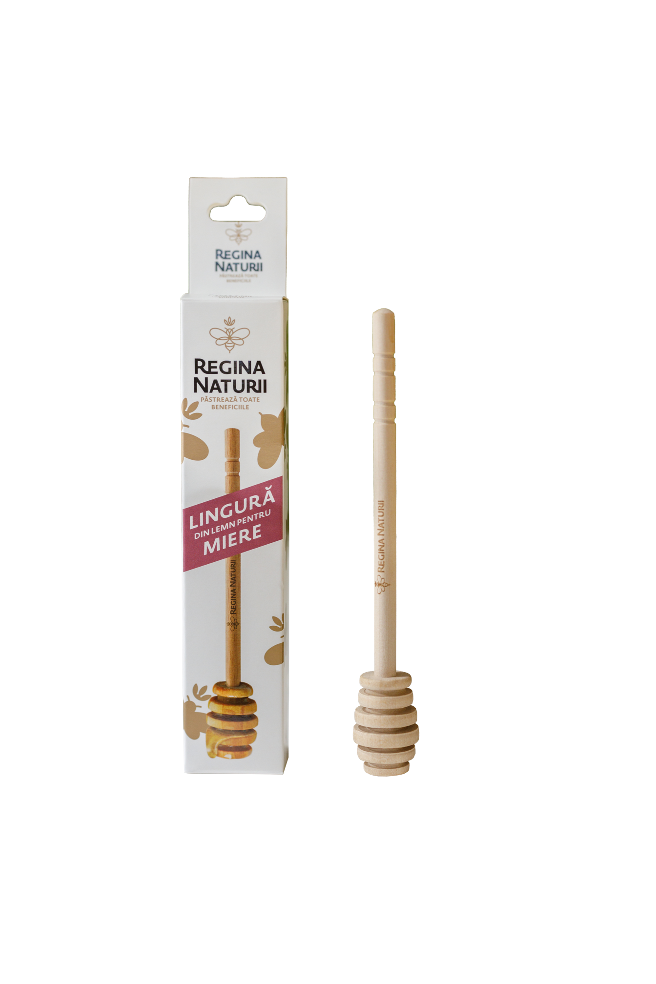 Linguriță din lemn pentru miere H-160mm